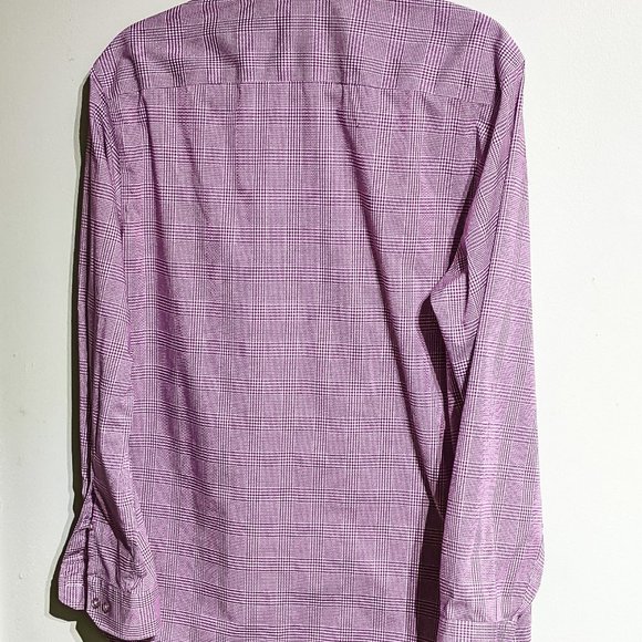Kenneth Cole New York gingham pattern shirt, non iron, men's size 16 32/33 - Picture 9 of 11